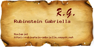 Rubinstein Gabriella névjegykártya