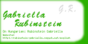 gabriella rubinstein business card